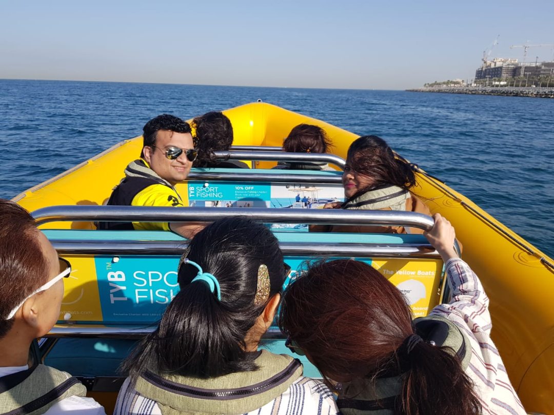 Yellow boat ride tour dubai