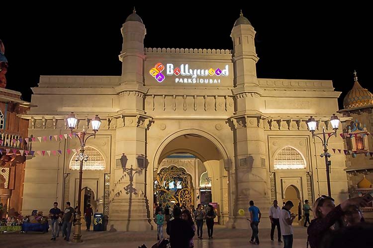 Entrance Bollywood Park at Dubai