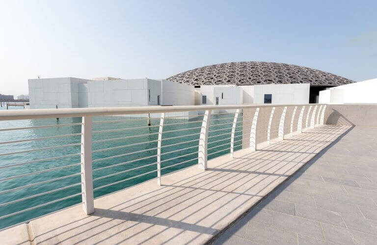 Famous dome of Louvre Museum in Abu Dhabi