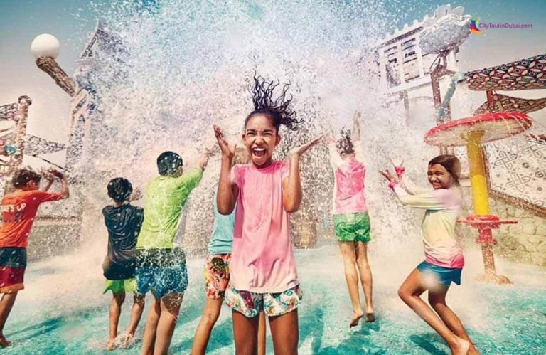 Kids enjoying at yas water world