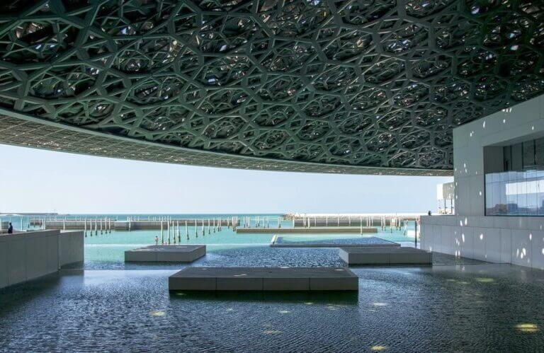 Sea view and Louvre Museum Abu Dhabi