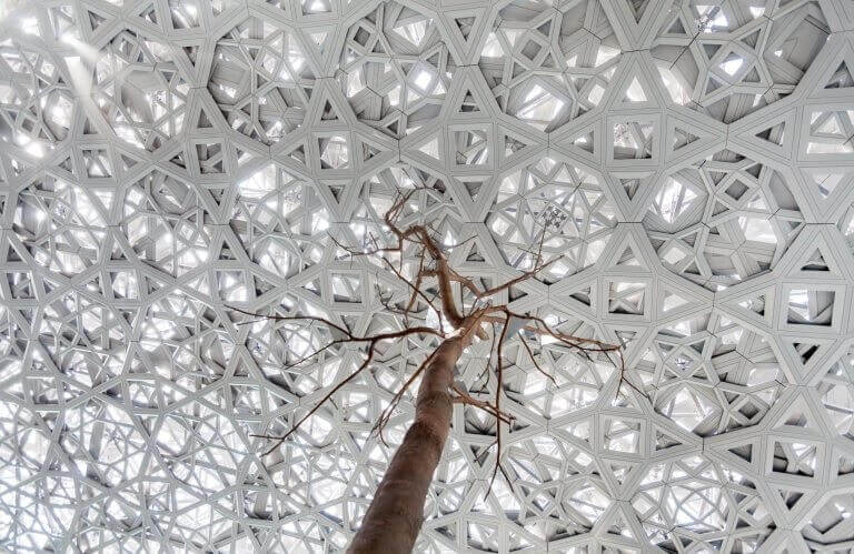 Tree Architecture in Louvre Museum in Abu Dhabi
