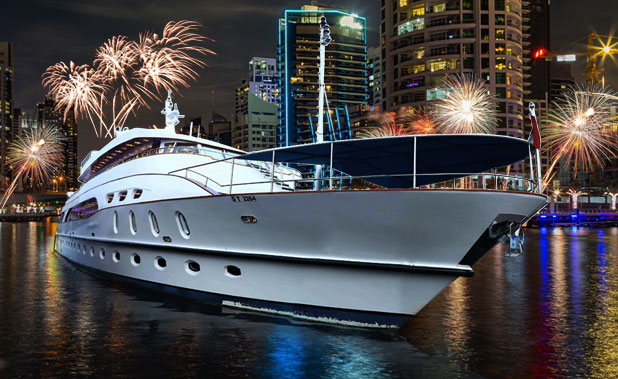 NYE Yacht Party with Burj Khalifa Fireworks