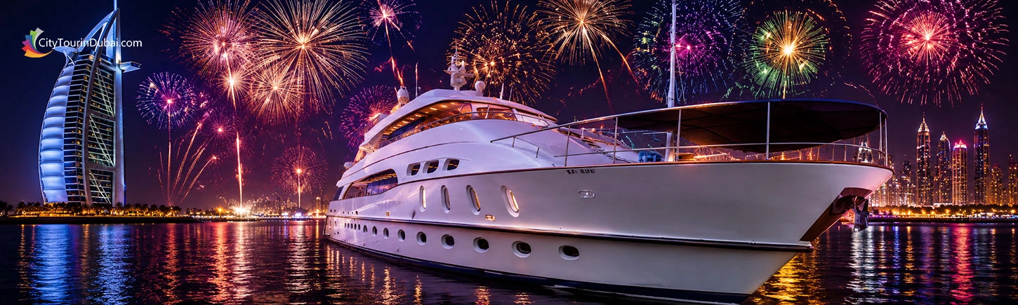 NYE Yacht Party with Burj Al Arab Fireworks